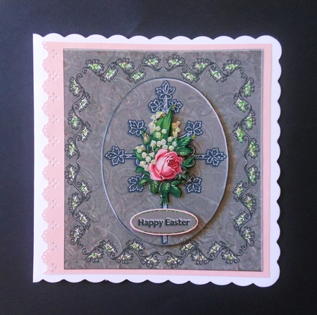 Rose and Lily Cross Topper and Decoupage by S.Elisabet Osborn Wright
