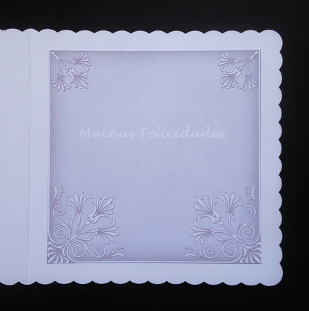Silver 7in Ornate Lace Tag Matching Insert Panel by S.Elisabet Osborn Wright