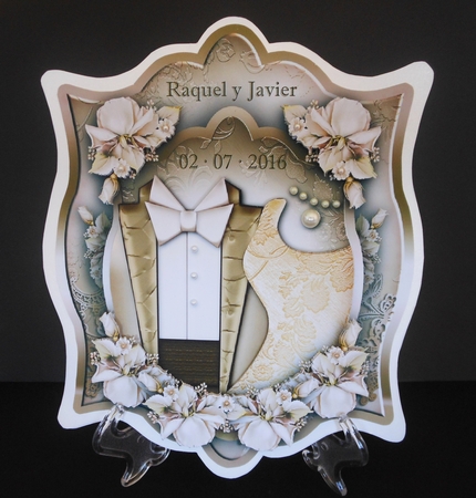 Cream Wedding Invitation by S.Elisabet Osborn Wright