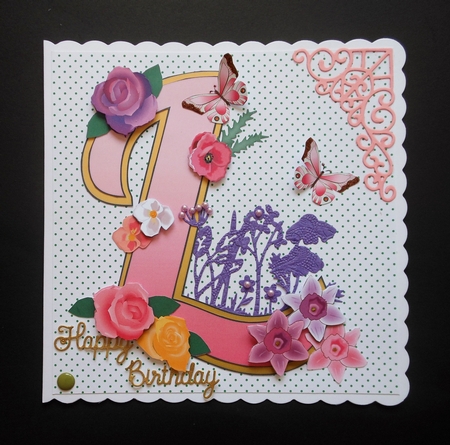 Beautiful Monograms: Pink Letter L Mini Kit by S.Elisabet Osborn Wright