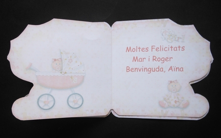 Baby Girl Pram Shaped Fold Card Kit by S.Elisabet Osborn Wright