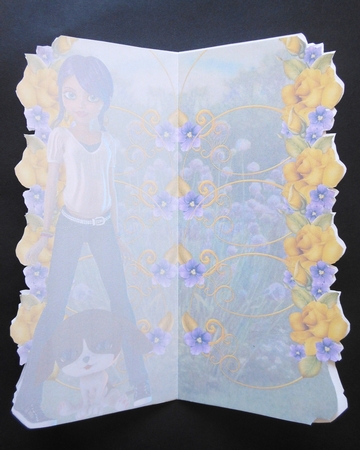 Best Buddies - Callie & Lucky -shaped Dl Insert & Gift Tag by S.Elisabet Osborn Wright