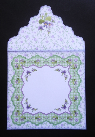 Sweet Violets Shaped Fold Card Kit by S.Elisabet Osborn Wright