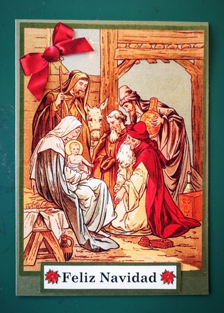 Vintage Nativity Scene Christmas Topper & Pyramage by S.Elisabet Osborn Wright