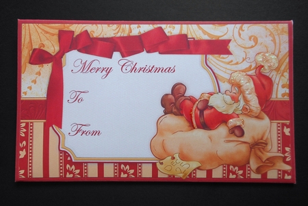 Shattered Santa Christmas Money Wallet Envelope by S.Elisabet Osborn Wright