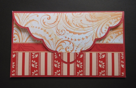 Pretty Poinsettia Christmas Money Wallet Envelope by S.Elisabet Osborn Wright