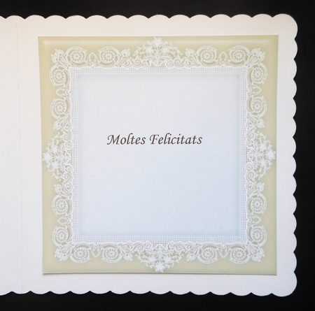 8" x 8" Mustard (2) Lace Frame Plus Two 4" x 4" Frames by S.Elisabet Osborn Wright