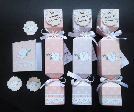 3D Doves Cracker Gift Favour Boxes by S.Elisabet Osborn Wright