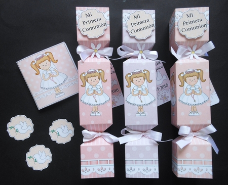 3D Girlz Chrizy 1st Communion Cracker Gift Favour Boxes by S.Elisabet Osborn Wright