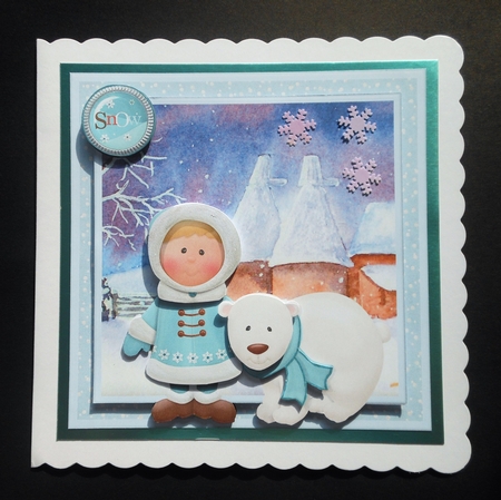Little Winter Boy & Polar Bear Friend Mini Kit & Decoupage by S.Elisabet Osborn Wright