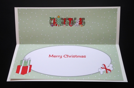 Mischievous Archie Schnauzer Christmas Large Dl Insert by S.Elisabet Osborn Wright