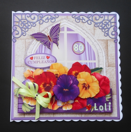 Pretty Pansies - Windowbox Card Mini Kit by S.Elisabet Osborn Wright