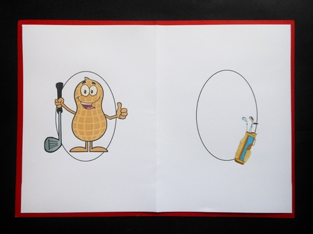 birthday golf nut insert by S.Elisabet Osborn Wright