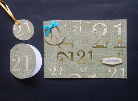 Gold Lace 21 Landscape 7x5inch Card & Envelope Mini Kit by S.Elisabet Osborn Wright