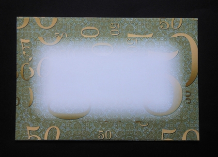 Gold Lace 50 Landscape 7x5inch Card & Envelope Mini Kit by S.Elisabet Osborn Wright