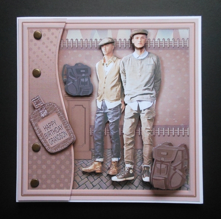 Fashion Conscious Young Men 8in x 8in Decoupage Mini Kit by S.Elisabet Osborn Wright