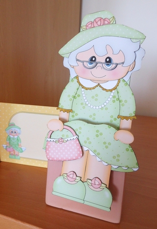 3D On the Shelf Card Kit - Gossip Galz Old Lady Phillipa by S.Elisabet Osborn Wright