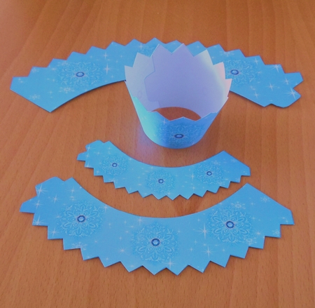 Snowflake Princess Party Single Cupcake Stands/Luminiere Table Decoration and Cupcake Wrappers by S.Elisabet Osborn Wright