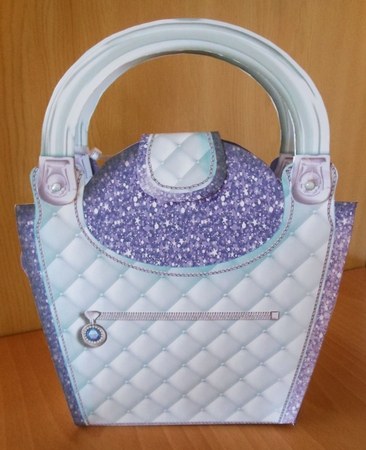 Snowflake Princess Designer Tote Party/Gift Bag - Lilac & Ice Blue by S.Elisabet Osborn Wright