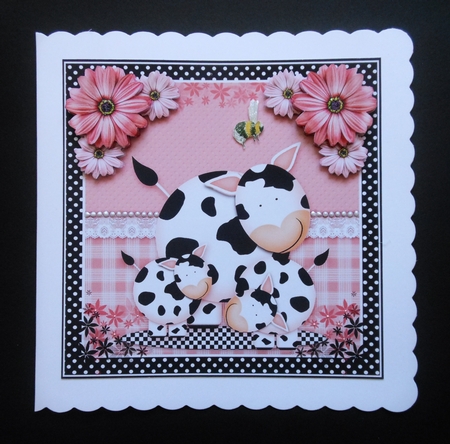 COW 8x8 Card Front Sheet  8 by S.Elisabet Osborn Wright