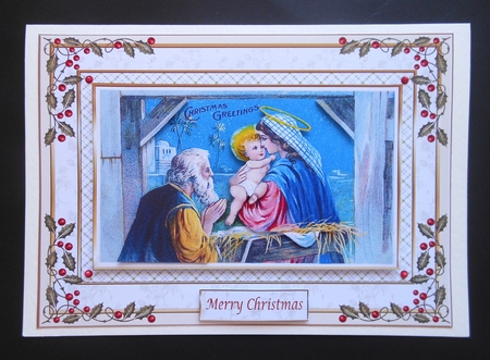 Christmas Vintage Child is Born Topper by S.Elisabet Osborn Wright