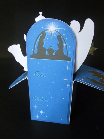 BOX CARD POP UP 3D KIT - SILHOUETTE NATIVITY CHRISTMAS by S.Elisabet Osborn Wright
