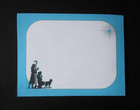 BOX CARD POP UP 3D KIT - SILHOUETTE NATIVITY CHRISTMAS by S.Elisabet Osborn Wright