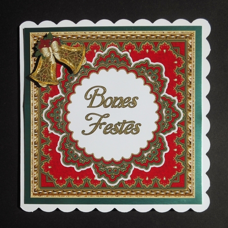 Christmas Topper With Bones Festes Greeting by S.Elisabet Osborn Wright