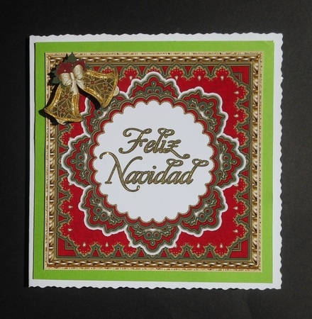 Christmas Topper With Feliz Navidad Greeting by S.Elisabet Osborn Wright