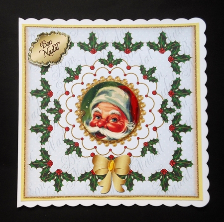 7x7 Blank Christmas Topper With Bon Nadal Text Background 5 by S.Elisabet Osborn Wright