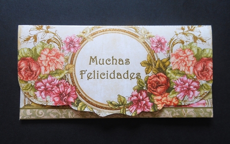 PS194 Roses Floral Money Wallet by S.Elisabet Osborn Wright