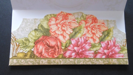 PS194 Roses Floral Money Wallet by S.Elisabet Osborn Wright