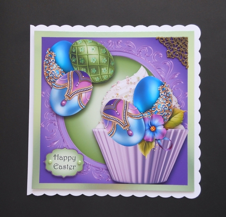 Jewelled Easter Eggs Cupcake by S.Elisabet Osborn Wright