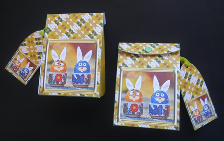 JJ EASTER BUNNY EGGS PINCHBAG AND TAG by S.Elisabet Osborn Wright