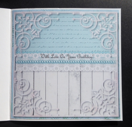 Backing Paper Vintage Bleu Card Topper by S.Elisabet Osborn Wright