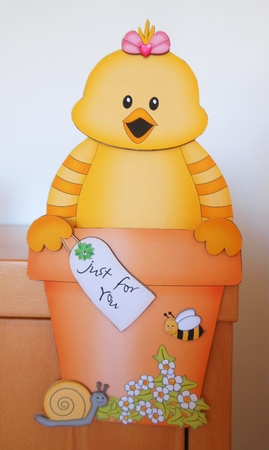 3D On the Shelf Card Kit - Flower Pot Friends Little Chick Mallow by S.Elisabet Osborn Wright