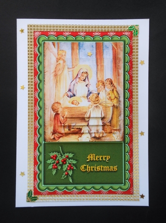 Christmas 5x8 Pyramid Card Front 6 by S.Elisabet Osborn Wright