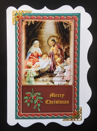 Christmas 5x8 Pyramid Card Front 9 by S.Elisabet Osborn Wright
