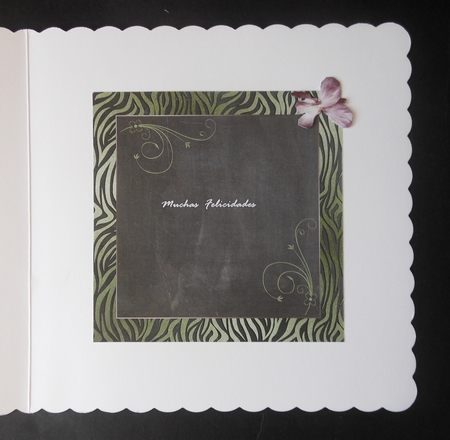 Orchids Zebra Print Chalkboard Decoupage Card Making Bumper Kit by S.Elisabet Osborn Wright