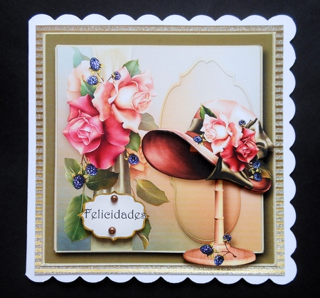 September Roses Floral Bonnet by S.Elisabet Osborn Wright