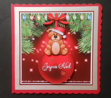 JOYEUX NOEL BAUBLE CARD - MINI KIT by S.Elisabet Osborn Wright