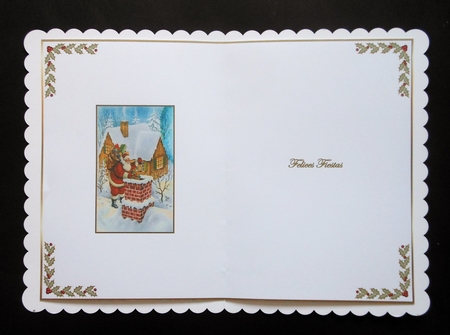 Santa down the Chimney Blank Insert by S.Elisabet Osborn Wright