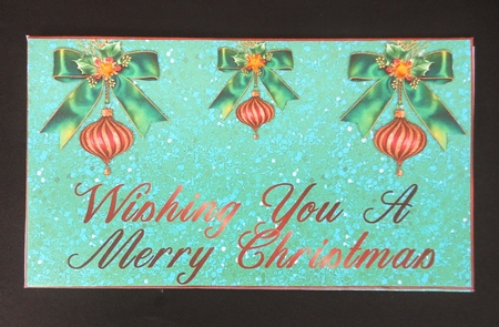 Christmas decorations and bows gift money wallet by S.Elisabet Osborn Wright