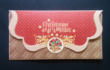 Red Gold Christmas Voucher 3 by S.Elisabet Osborn Wright