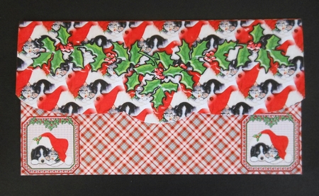  JJ PETS LOVE CHRISTMAS TOO SLEEPY CAT AND DOG MONEY WALLET by S.Elisabet Osborn Wright
