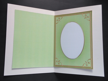 A5 'gold Metallic Frame' Card Front or Insert by S.Elisabet Osborn Wright