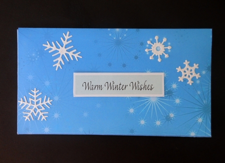 JJ BLUE CHRISTMAS SNOWFLAKE MONEY WALLET by S.Elisabet Osborn Wright