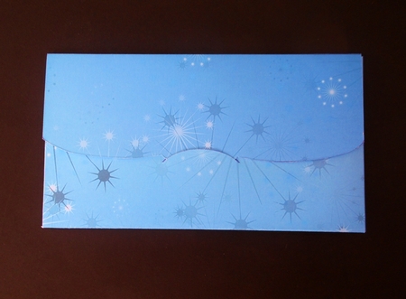 JJ BLUE CHRISTMAS SNOWFLAKE MONEY WALLET by S.Elisabet Osborn Wright