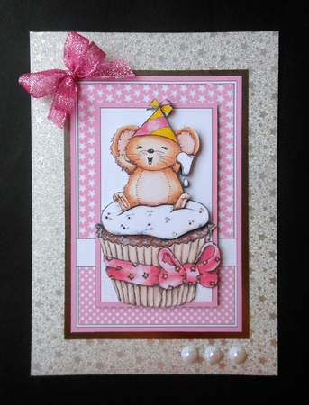 Cute Little Mouse Card Topper + Decoupage Layers by S.Elisabet Osborn Wright