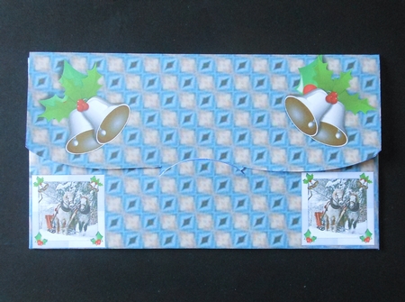 JJ CHRISTMAS HORSES SLEIGH RIDE MONEY WALLET by S.Elisabet Osborn Wright